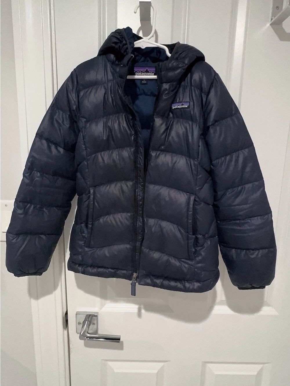 Patagonia Kids' Navy Puffer Jacket with Hood